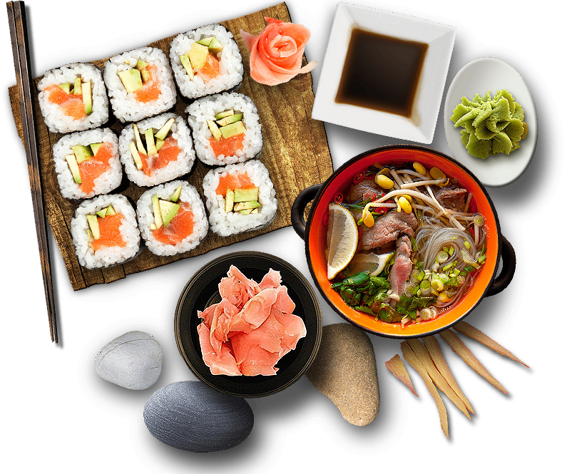 Presentación de sushi